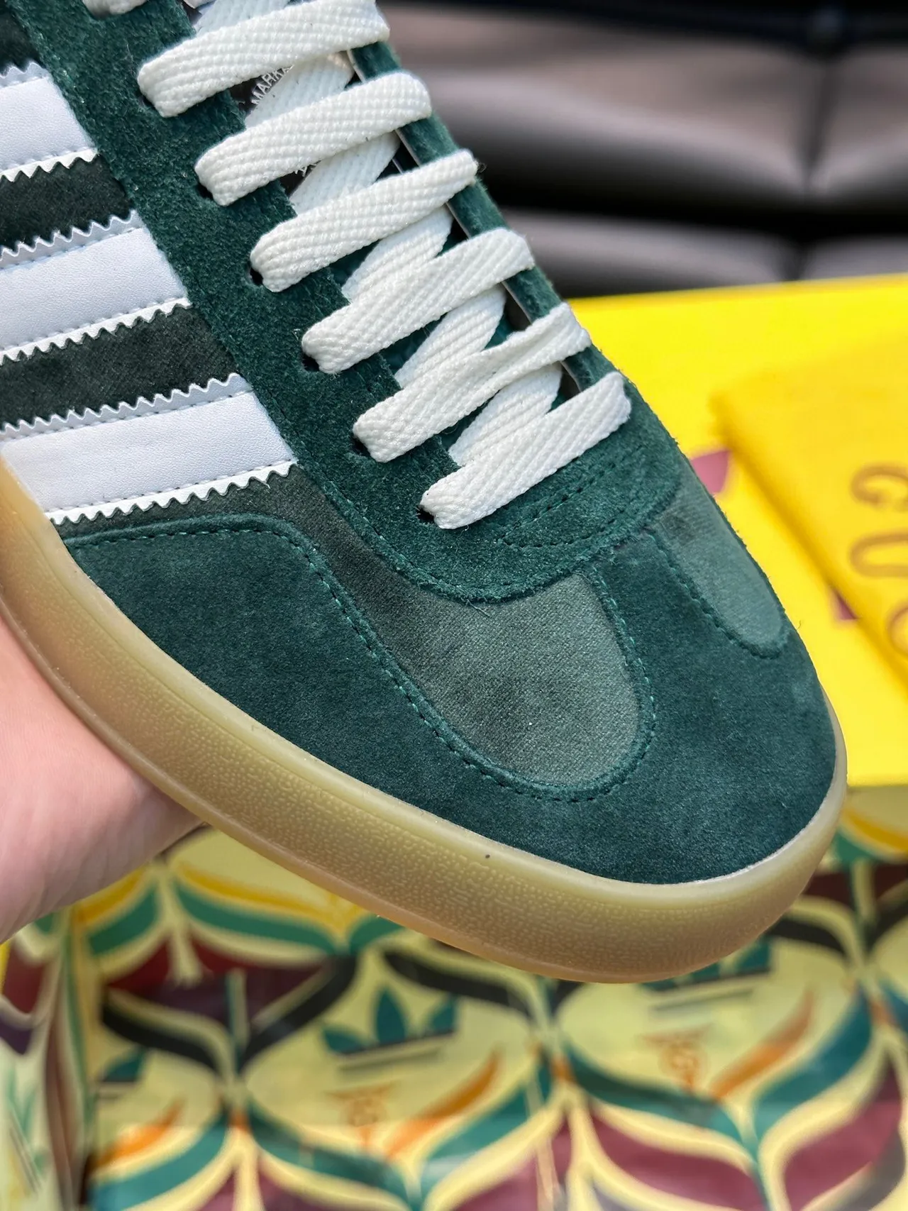 Adidas Samba OG Green Suede Lifestyle Sneakers 6
