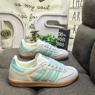 Adidas Samba OG मिंट ब्लू और ऑफ-व्हाइट लाइफस्टाइल स्नीकर
