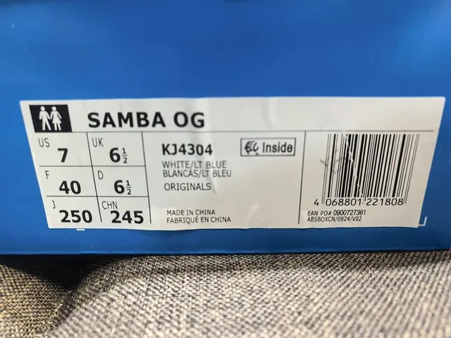 Adidas Samba OG Mint Blue and Off-White Lifestyle Sneakers 2