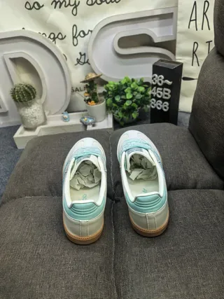 Adidas Samba OG Mint Blue and Off-White Lifestyle Sneakers 8