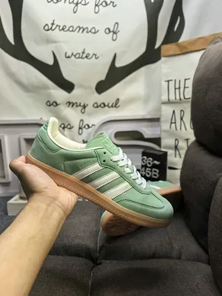 Adidas Samba OG Mint Green Suede Lifestyle Sneakers 5