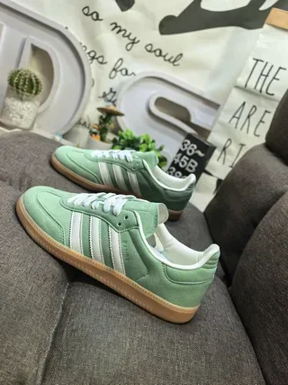 Adidas Samba OG Mint Green Suede Lifestyle Sneakers 7