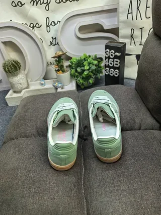 Adidas Samba OG Mint Green Suede Lifestyle Sneakers 8