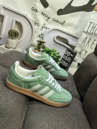 Adidas Samba OG Mint Green Suede Lifestyle Sneakers 9