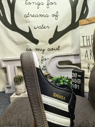 Adidas Samba Open-Back Mule Black White Gum Casual Shoes 3