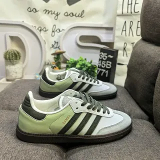 Adidas Samba Sage Green and White Lifestyle Sneakers