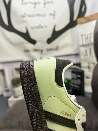Adidas Samba Sage Green and White Lifestyle Sneakers 3