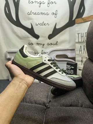 Adidas Samba Sage Green and White Lifestyle Sneakers 5