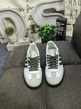 Adidas Samba Sage Green and White Lifestyle Sneakers 10