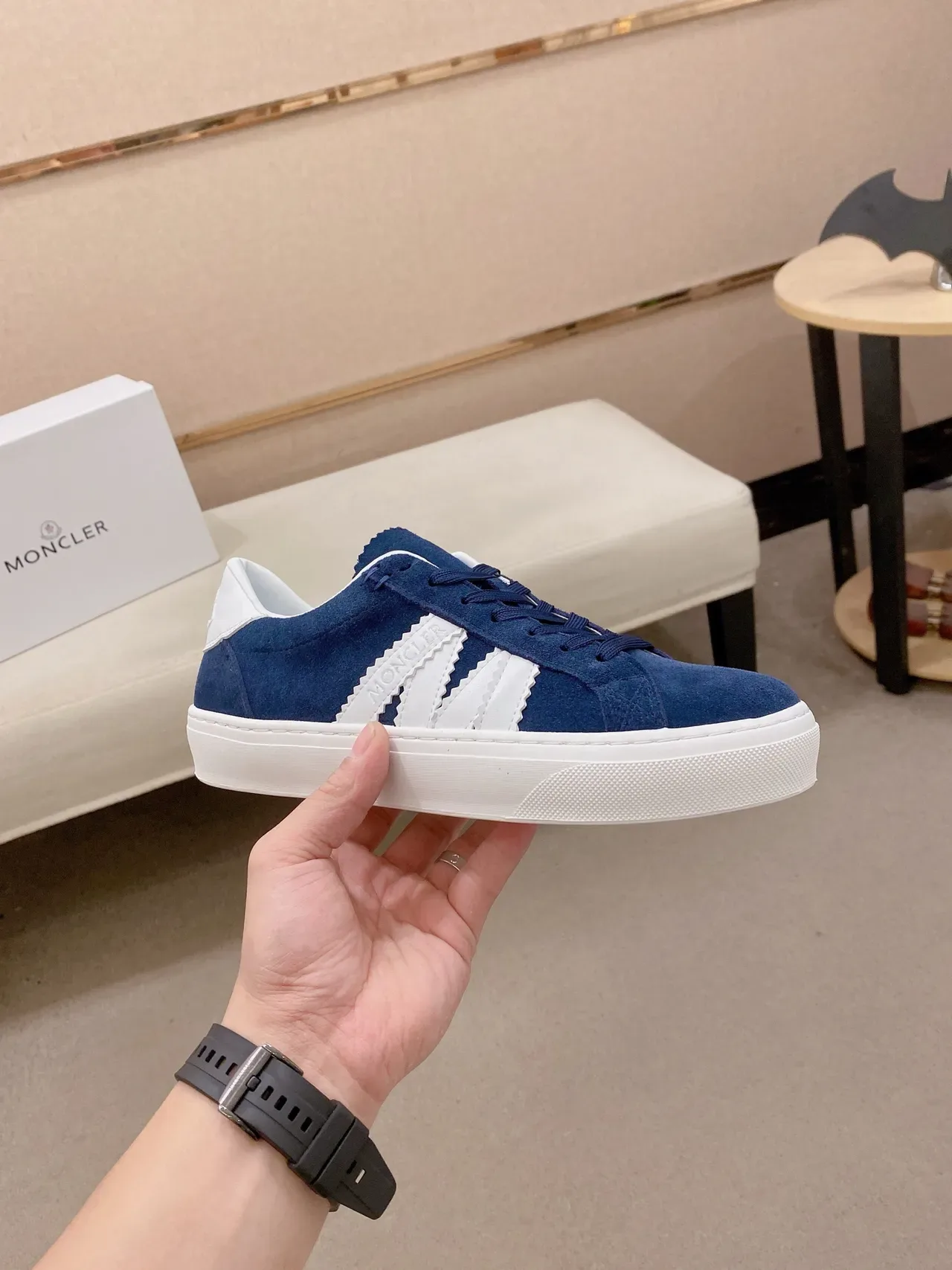Adidas Samba Navy et Blanc Daim Lifestyle Sneakers 5