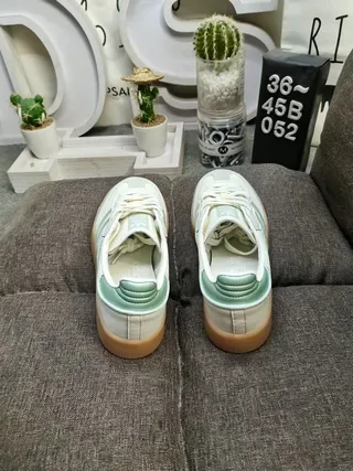 Adidas Samba White and Mint Green Lifestyle Sneakers 9