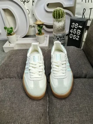 Adidas Samba White and Mint Green Lifestyle Sneakers 11