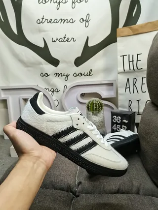 Adidas Samba White and Silver Glitter Lifestyle Sneakers 5