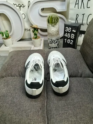 Adidas Samba White and Silver Glitter Lifestyle Sneakers 8