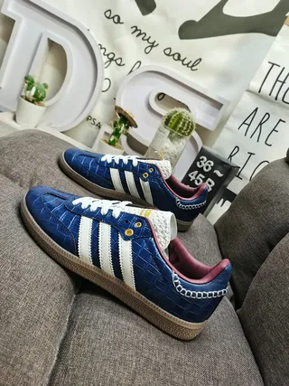Adidas Samba White and Silver Glitter Lifestyle Sneakers 17