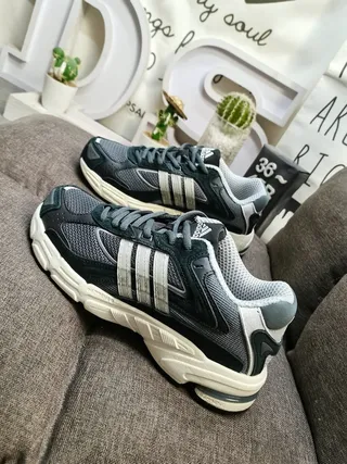 Adidas Spezial Black Gray Retro Runner Mesh-Synthetic Hybrid Lifestyle Sneakers 7