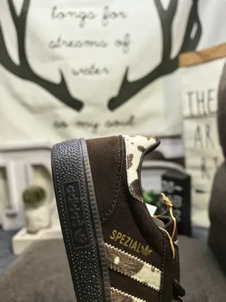 Adidas Spezial Brown and Cow-Print Lifestyle Sneakers 3