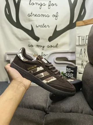 Adidas Spezial Brown and Cow-Print Lifestyle Sneakers 5