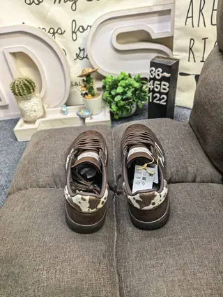 Adidas Spezial Brown and Cow-Print Lifestyle Sneakers 8