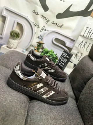 Adidas Spezial Brown and Cow-Print Lifestyle Sneakers 9