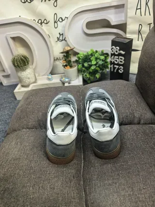 Adidas Spezial Gray and White Suede Lifestyle Sneakers 8