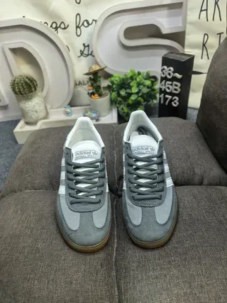 Adidas Spezial Gray and White Suede Lifestyle Sneakers 10