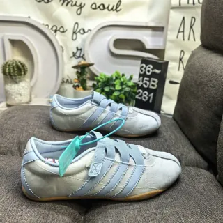 Adidas Spezial Light Gray and Pale Blue Lifestyle Sneakers