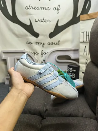 Adidas Spezial Light Gray and Pale Blue Lifestyle Sneakers 5