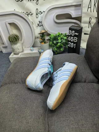 Adidas Spezial Light Gray and Pale Blue Lifestyle Sneakers 6