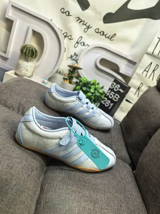 Adidas Spezial Light Gray and Pale Blue Lifestyle Sneakers 9