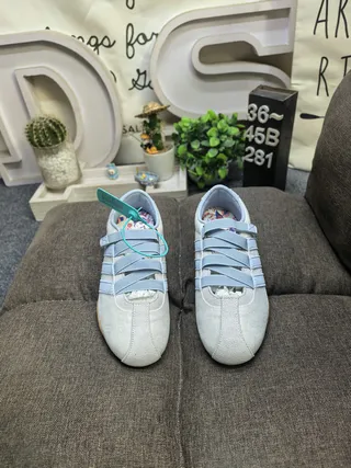 Adidas Spezial Light Gray and Pale Blue Lifestyle Sneakers 10