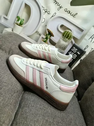 Adidas Spezial Pink Three Stripes Lifestyle Sneakers 7