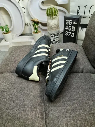 Adidas Superstar Black and Off-White Lifestyle Sneakers 6