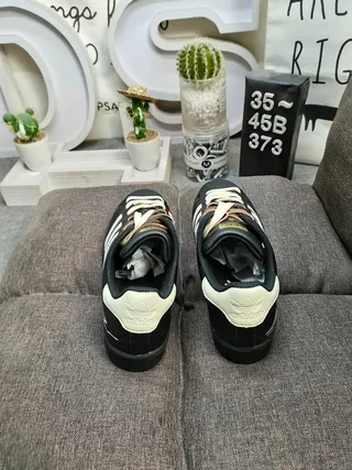 Adidas Superstar Black and Off-White Lifestyle Sneakers 8