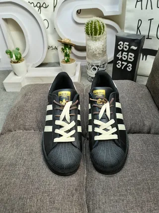 Adidas Superstar Black and Off-White Lifestyle Sneakers 10