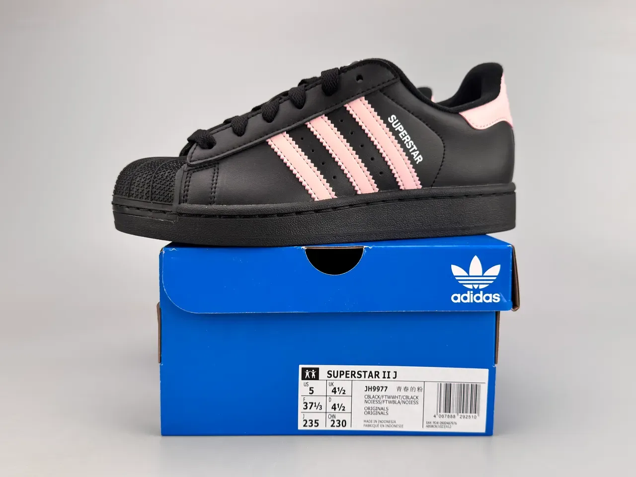 Adidas Superstar Black and Pink Lifestyle Sneakers 2