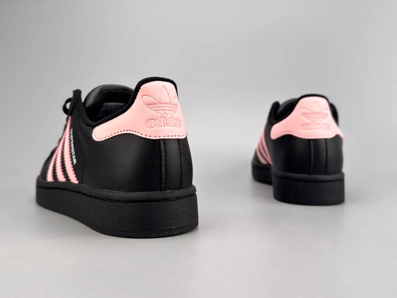 Adidas Superstar Black and Pink Lifestyle Sneakers 6