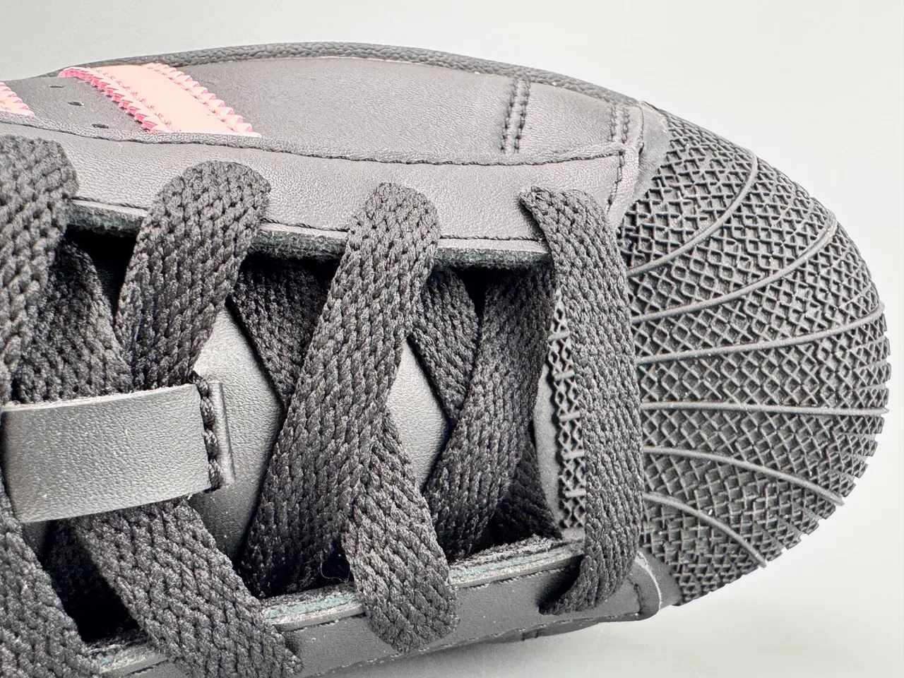 Adidas Superstar Black and Pink Lifestyle Sneakers 8