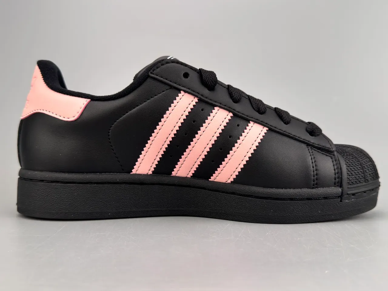 Adidas Superstar Black and Pink Lifestyle Sneakers 10