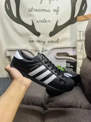 Adidas Superstar Black and White Lifestyle Sneakers 5