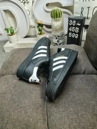 Adidas Superstar Black and White Lifestyle Sneakers 6