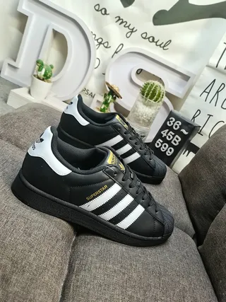 Adidas Superstar Black and White Lifestyle Sneakers 9