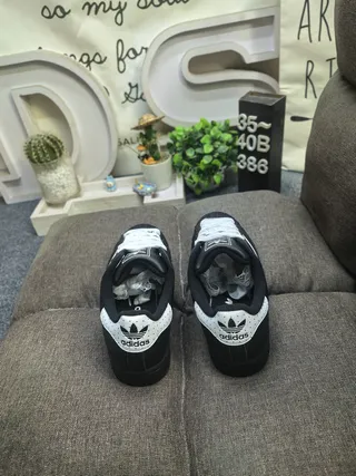 Adidas Superstar Black and White Lifestyle Sneakers 8