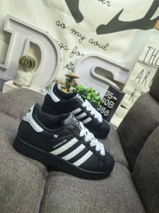 Adidas Superstar Black and White Lifestyle Sneakers 9