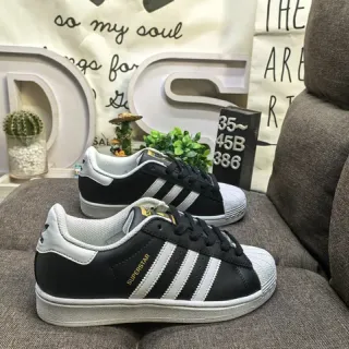 Adidas Superstar Black and White Lifestyle Sneakers