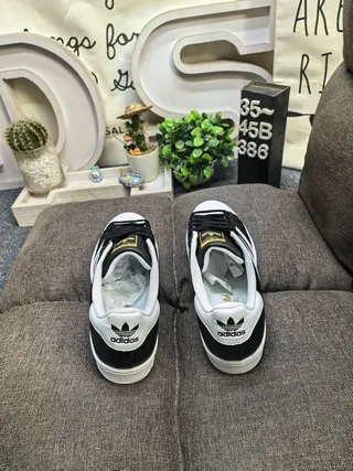 Adidas Superstar Black and White Lifestyle Sneakers 8