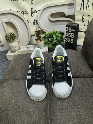Adidas Superstar Black and White Lifestyle Sneakers 10