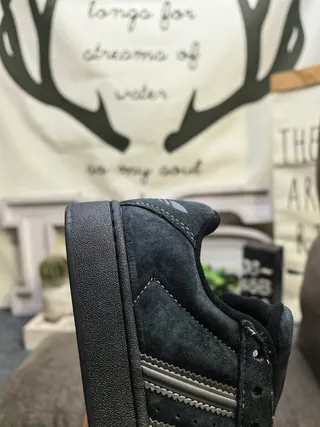 Adidas Superstar Black Suede-Like Lifestyle Sneakers 3