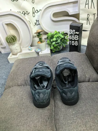 Adidas Superstar Black Suede-Like Lifestyle Sneakers 8