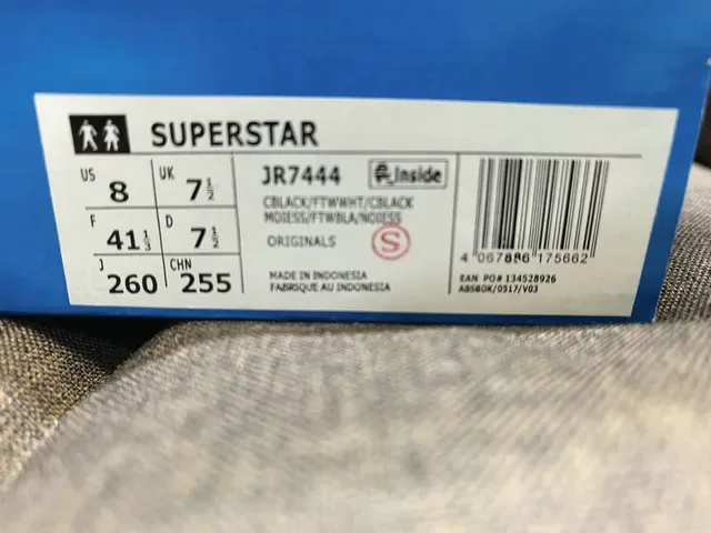 Adidas Superstar Black White Shell-Toe Three-Stripe Side Lifestyle Sneakers 2